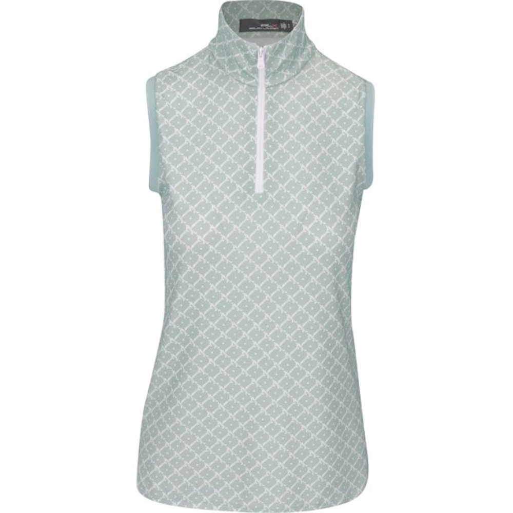 NWT RLX Ralph Lauren Golf Women's Sleeveless Lightweight Airflow ¼ Zip Mock Top